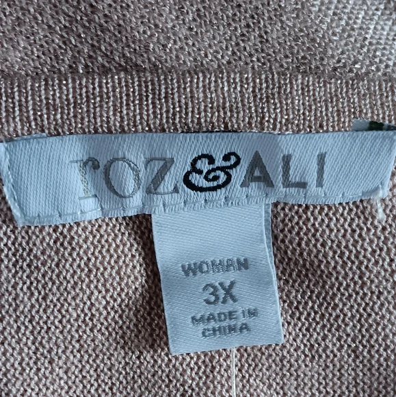 Roz & Ali Light Pink Knit Sweater - Picture 6 of 6